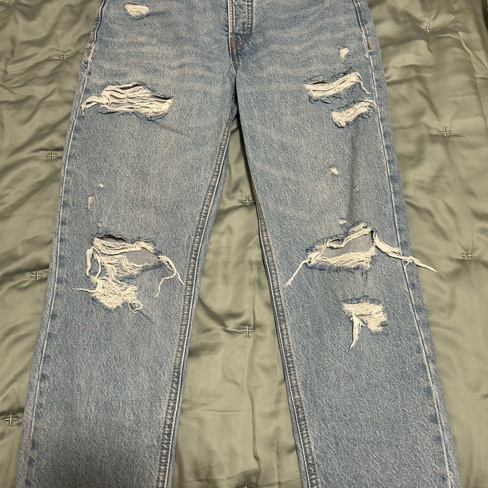 Old Navy Light Blue Distressed Women Jeans